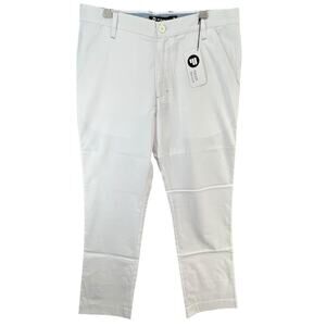 PAHR Fairway Essentials Golf Pants Mens 34 White Slim Straight Stretch Athletic